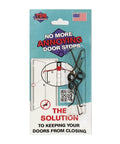 Adjustable Hinge Pin Door Balancer Keeps Your Doors Securely Open No More Clanky Wedges Fo Sho package with instructions.