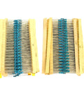 2600 Piece Resistor Kit With 130 Values 1 Ohm To 3M Ohm 0.25W Metal Film Resistors 1 Percent Tolerance Axial Lead