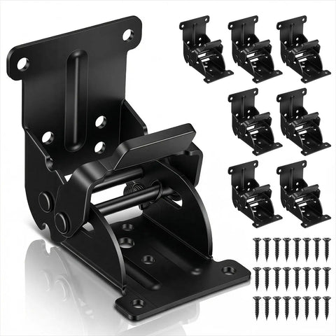 Heavy Duty Locking Hinges For Folding Tables And Furniture Fixtures with secure screws, ideal for stable table and desk mounts.