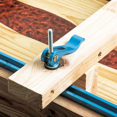 Two Pack 1/4-20 Cam Lever Clamps With 3 Inch T-Track Bolts For Quick Release Woodworking Jigs And Fixtures, Ideal For Drill Press