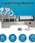 Straight Up Reliable Double Head Pneumatic Liquid Filling Machine With Killer Precision For Smooth 10 To 100 Ml Bottling, stainless steel, dual nozzles.