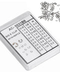 90Pcs Watch Ring Clip E Clip Set With 9 Sizes From 1.5mm To 4mm External Retaining Rings Durable Metal C Clips in transparent box