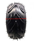 Front view of Beefy 16x8-7 ATV Tire With Rim For 50-125cc Go Kart Mini Bike Replacement Wheel Set Fits 8 Inch Rim