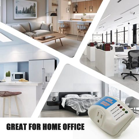 Automatic Induction Surge Protector For Home Use, Single Outlet Power Guard in various home and office settings
