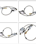 Brake components of Rear Axle Assembly Kit For 32 Inch Go Karts With Shaft Hub And Chain Brake Master Cylinder And 428 108L Chain Fits 6 To 10 Inch Wheels Beefy Heavy Duty Chrome Construction For ATV Quad Drift Trikes