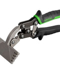 Offset Hand Seamer 3 Inch for sheet metal with heavy-duty stainless steel blades and ergonomic handles, side view.