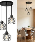 Three Light Adjustable Pendant Light Fixture With Long Cord, Super Easy Custom Height Setup For Kitchen And Dining Room, Killer Industrial Farmhouse Hanging Lamp With Vintage Glow That Truly Slaps In Any Open Concept Space in dining room setting.