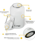 1 Gallon Ceramic Lined Insulated Water Jug Stainless Steel Double Wall with handle and lid features for cold drinks outdoors.