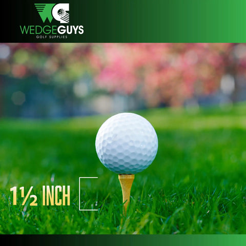 Golf ball on Biodegradable Bamboo Golf Tees One And A Half Inch 100 Count Stronger Than Wood Tees Lower Friction For Longer Drives