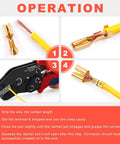 Knoweasy KN-2549 precision crimping tool for JST/Molex/Dupont terminals; black/red handle with yellow wire.