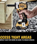 Heavy Duty 20V Compact Impact Wrench Kit Equipped With Brushless Motor And Dual Trigger Control Hella Solid for accessing tight areas.