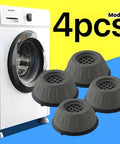 Set Of 4 Anti Vibration Pads For Washing Machines, Heavy Duty Shock Absorbing Stabilizers That Cut Vibration And Noise, with washer