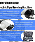Top Shelf Electric Internal Expansion Pipe Beveler And Tube Chamfer Tool Built Different For Smooth Metal Fabrication Work With Hella Precise Angle Adjustments For 1.57 To 4.72 Inch Tubing Straight Upgrade On 220V Systems with details about use and construction displayed.