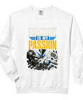 Awesome Gauge Square Men Gifts Machinist CNC Tools Vise Relaxed Fit Black Sweatshirt Soft Washed Garment Dyed Cotton For Cool Guys in white with graphic design.