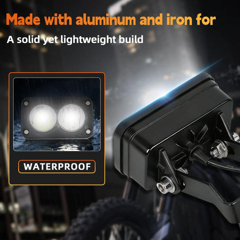 Electric Dirt Bike Headlight Kit For Surron Light Bee X LBX Talaria Sting MX3 MX4 MX5 Pro And E Ride Pro Auto On When You Start Auto Off When You Power Down No Manual Switch Off Road Headlamp Bar