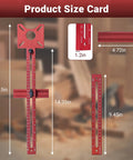 Pro Grade Router Jig Kit 2025 4 In 1 Woodworking Guide System showing 17.5in vertical ruler and 4.72in horizontal piece with measurements.