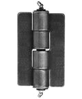 2 Pack 6 Inch Weld On Hinge For Trailers, Beefy Heavy Duty Weldable Trailer Hinge With Grease Zerk Fitting, High Load Steel, One Quarter Inch Leaf Thick, One And One Quarter Inch Barrel OD, Eleven Sixteenth Inch Pin OD, Natural Finish, Weld Mounted. front view