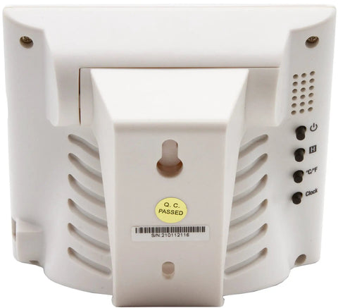 Back view of GSM200 Desktop Indoor Air Quality Monitor With CO2 Humidity And Temperature, NDIR Sensor, showing controls