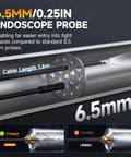 Slim 0.25 Inch Dual Lens Articulating Borescope featuring 6.5mm probe for tight space inspection with 220 Degree Two Way Endoscope Camera.