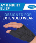 CMC Thumb Brace For Arthritis And Tendonitis Relief With Restriction Split, Breathable Neoprene Support, Right Hand, Medium thumb strap