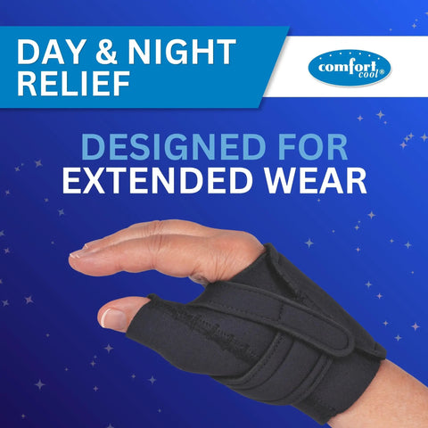 CMC Thumb Brace For Arthritis And Tendonitis Relief With Restriction Split, Breathable Neoprene Support, Right Hand, Medium thumb strap