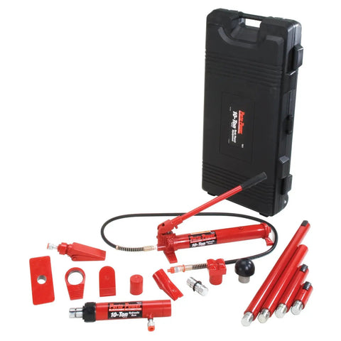 Pro Grade Hydraulic Body Repair Kit 19 Piece Tool Set With 10 Ton Ram Puller And Flex Head Featuring Heavy Walled Extension Tubes Built Like A Tank For Auto Shop Hustle And Collision Work
