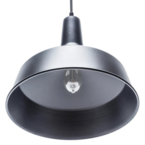 Industrial Warehouse Pendant Light With 5 Ft Adjustable Cord Matte Black Dimmable Hanging Lamp For Kitchen Island Bar