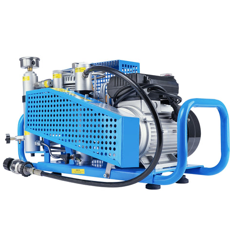 Side view of Beefy 4500 PSI PCP Air Compressor For Scuba Tanks And Paintball Gear, 300 Bar High Pressure, 2.2KW 110V 60Hz