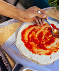 Perforated Aluminum Pizza Peel 12 Inch With Long Handle Lightweight Rectangle Turning Spatula Paddle for Oven Transfer