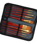 Watch Cleaning Brush Set With Red Wooden Handles And Heads, 10 Sizes, Precision Movement Maintenance Tools For Delicate Component Cleaning