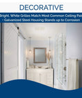 Bathroom interior with Bluetooth Ventilation Fan With Built In Dual High Fidelity Speakers For Bathroom Or Room Up To 105 Sq Ft on ceiling