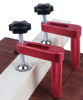 Two Pack 19mm Aluminum Alloy Bench Dog Clamps With Adjustable Height And Rubber Pad Beefy Bench Hole Clamps for woodworking projects