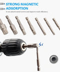 Top Notch 7 Piece Triple Square Spline Bit Set With 1/4 Inch Hex Shank And 12 Point Magnetic Torx Head for easy fastener swaps.