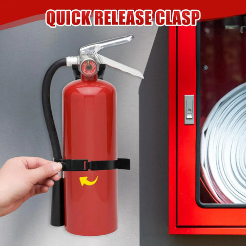 Four Pack Fire Extinguisher Mount Brackets Five Pound Metal Mounting Kit For Vehicles And Home Heavy Duty Mini Extinguisher Holder
