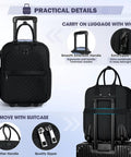 Underseat Carry On Luggage With Wheels 16-Inch Softside Rolling Bag, black bag with ergonomic handle and secure zippers