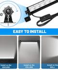 Two Pack 40W LED Shop Lights Daylight White 6000K 4800 Lumens Plug In Work Light with Easy Switch installation options