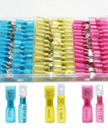150 Piece Spade Connectors Set With Heat Shrink Terminals 22 To 10 AWG Copper Wire Connectors in storage case
