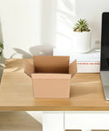 30 Pack Brown Kraft Corrugated Shipping Boxes For Mailing And Small Biz Storage Heavy Duty Packaging Durable Mailers on desk