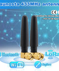 433MHz Omnidirectional SMA Male 3dBi Thumb Antenna For Ham Radio And LoRa IoT Smart Home Sensors Short Range Mini Aerial Booster Two Pack