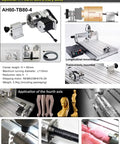 Beefy USB Port 8060 2.2KW CNC Router Engraver with optional fourth rotary axis for detailed metal and carving projects.