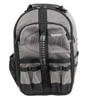 Front view of Pro Grade Sling Pack Tool Bag With 24 Pockets Dual Handles And Adjustable Shoulder Strap in grey.