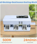 Automatic Continuous Bag Sealing Machine With Digital Temperature Control And Adjustable Speed Desktop Heat Sealer