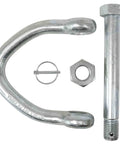 Heavy Duty Web Sling Shackle 6 Inch With Quick Pin 23,500 Lbs WLL White Blue Zinc Finish Durable Alloy Construction parts