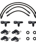 Steam Vent Hose And Coolant Crossover Kit For LS Series Engines LS1 LS2 LS6 LM7 LSX Stainless Steel Braided Nylon Black Parts