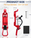 Four Piece Shovel Mount For Roof Rack Heavy Duty Stainless Steel Metal Rubber Clamp Brackets Kit with measurements