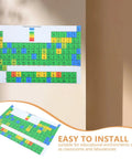 Laminated Chemistry Periodic Table Poster 40x60cm Educational Wall Art displayed on a classroom wall, easy to install