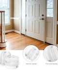 Two Pack Silicone Door Stopper Wedges in a home entrance to prevent finger injuries and door slams, protect floors with quiet cushions.