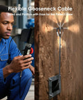 Technician using Two-Way Endoscope With Light And 360 Degree Rotation Workhorse Pro Grade Borescope For iPhone in inspection
