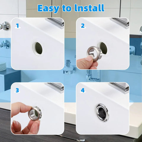 Prime Six Claw Brushed Nickel Sink Overflow Cap And Drain Cover For Bathroom Kitchen Basin With Heavy Duty Abs Build That Hits Different On Standard Holes And Gives Your Fixtures A Clean Swap Every Single Time
