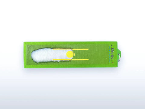 Golf Swing Path Trainer With Instant Feedback Anywhere See Your Swing Path And Strike Quality trainer on a green mat